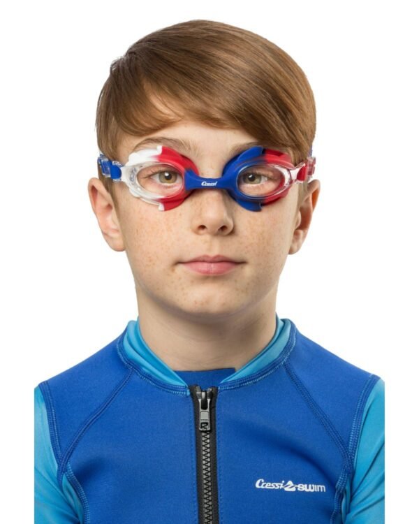 Gafas de Natación Cressi Seahorse Azul/Blanco/Rojo | Seguras y Cómodas para Niños de 4 a 8 Años - Image 7
